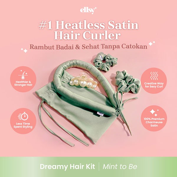 Dreamy Hair Kit in Mint to Be (Heatless Satin Hair Curls)
