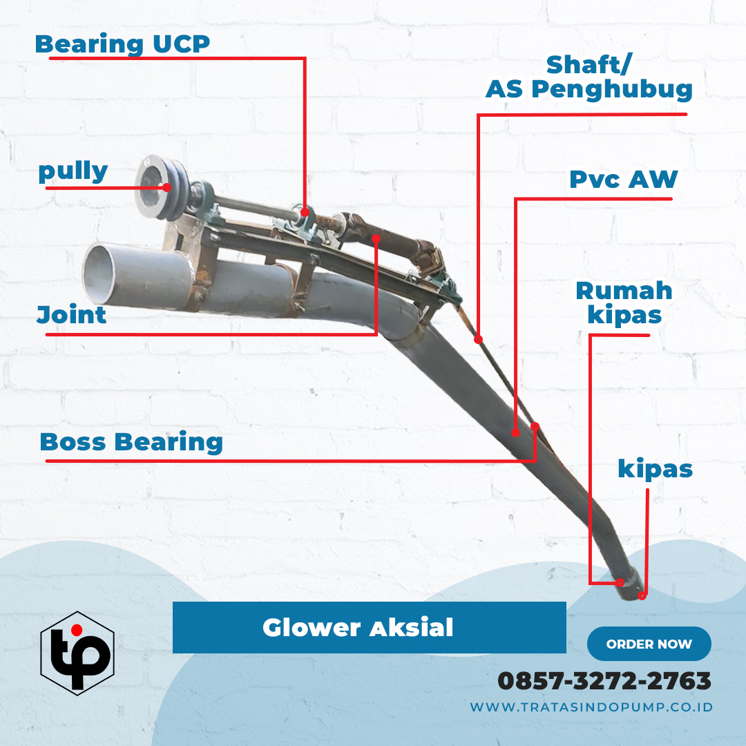 Pompa Banjir Aksial PVC 10 Inch Panjang 4 M